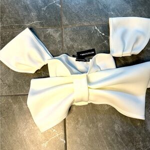 Big Bow Bandeau Top with off shoulder sleeves